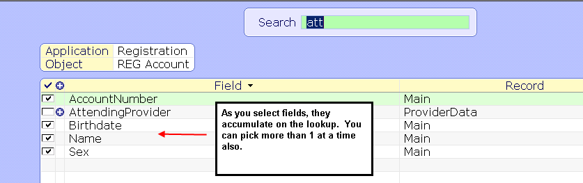 Select Fields